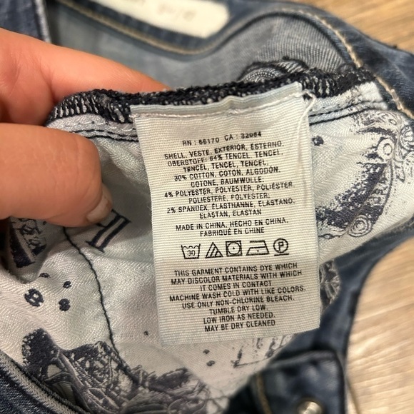 Pilcro and The Letterpress  script jeans raw hem size 27 - Picture 3 of 7